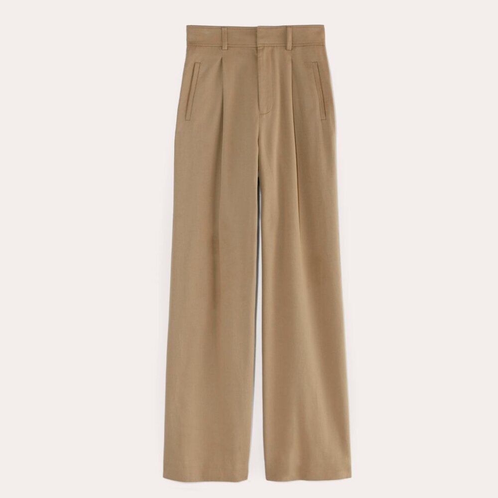 Everlane Women's 2R Draper Wide Leg Pants in Tan
